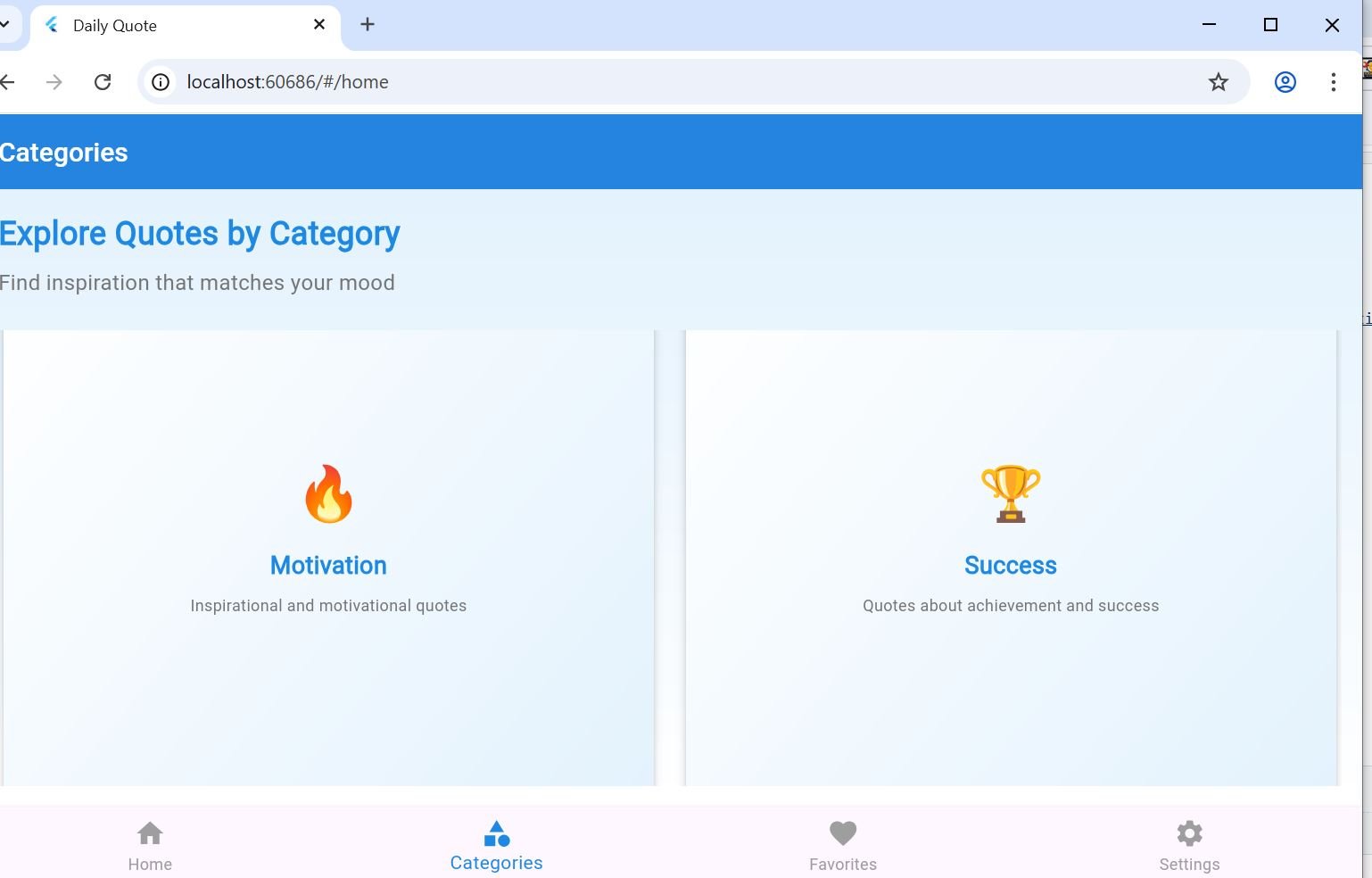 Daily Quote App Interface