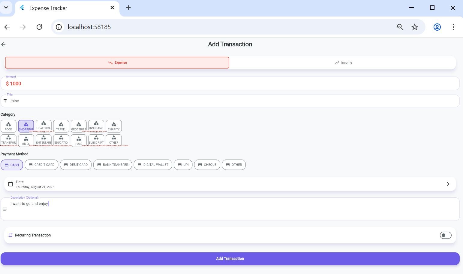 Expense Tracker Screenshot 10