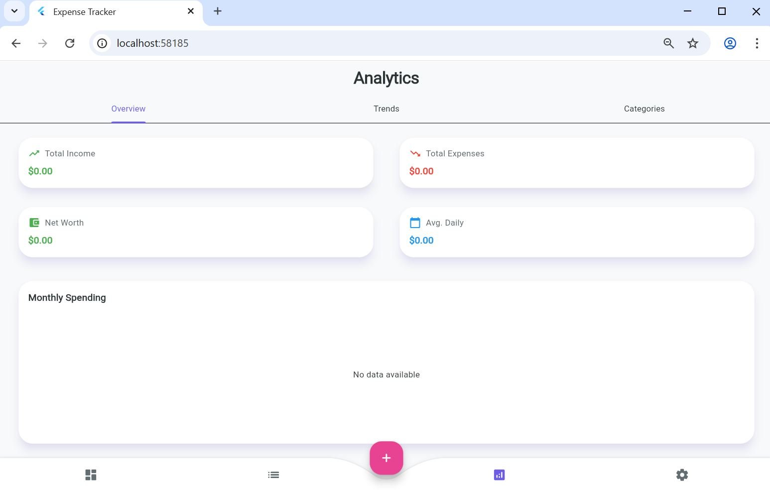 Expense Tracker Features