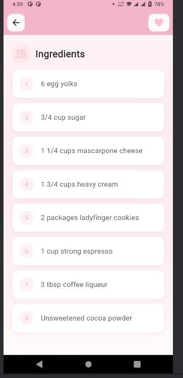 Sweet Recipes App Screenshot 4