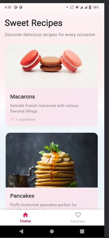 Sweet Recipes App Screenshot 5
