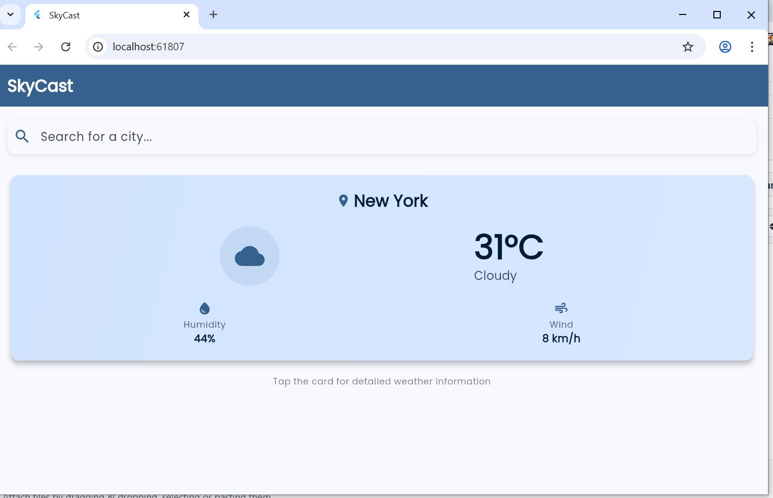 SkyCast Screen 1